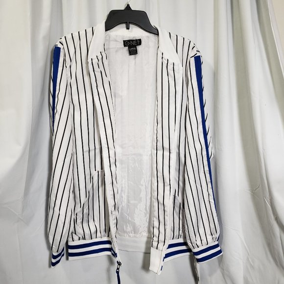 Men's Striped Nylon Windbreaker NWT - Picture 3 of 5